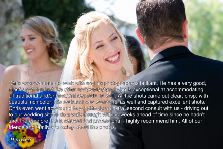 Brides wedding review