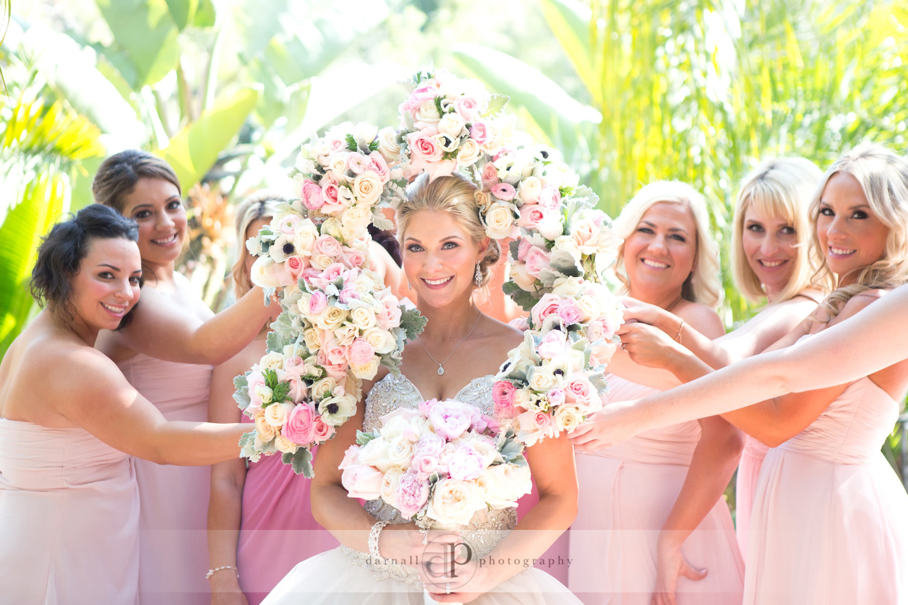 Bride and her flowers